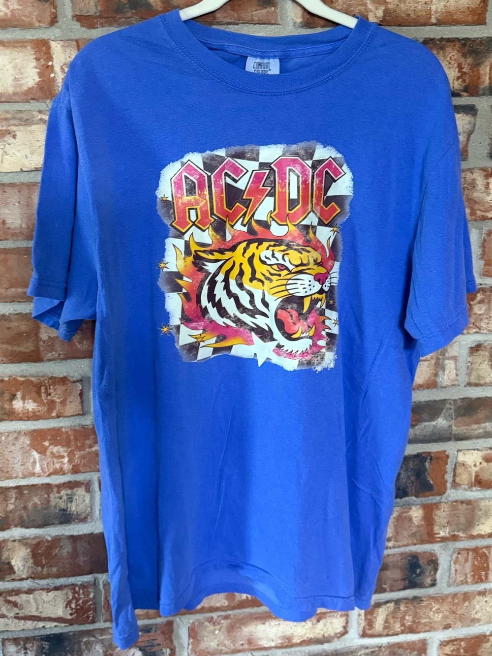 Comfort Colors Blue AC/DC Tiger Graphic Tee